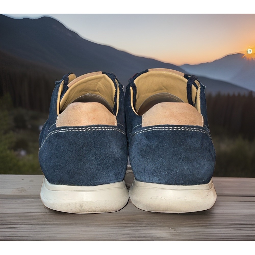 Mephisto Suede Casual Shoes Men 11.5 Navy Blue 9 4511313690 Runoff Jet - Picture 4 of 9